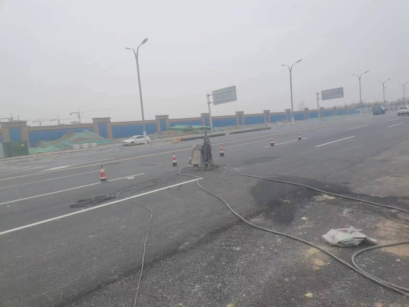 石龙镇马路注浆